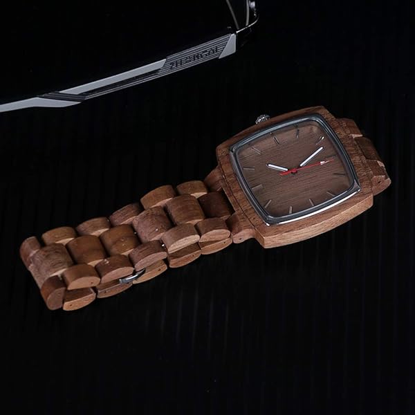 Wooden Watches Mens with Handmade Colorful Bamboo Wood Watch Analog Date Quartz Wooden Watch for Men Q1056